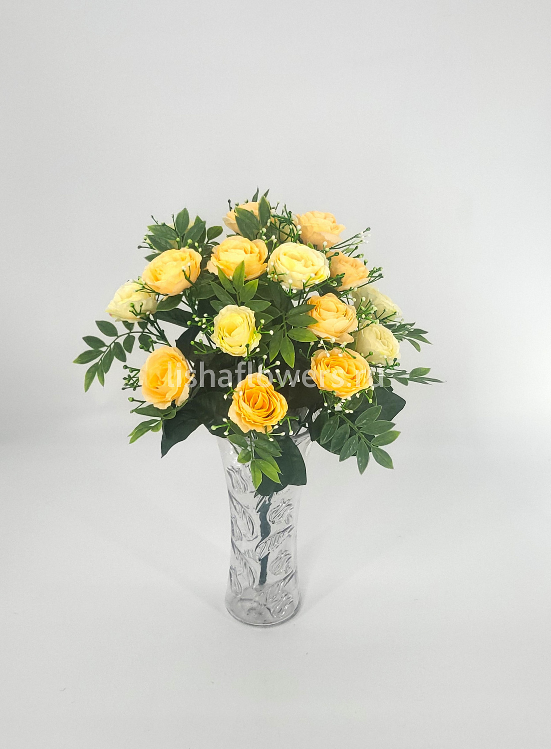Букет роз двухцвет. 18в 18г 48см.Арт.K-61 